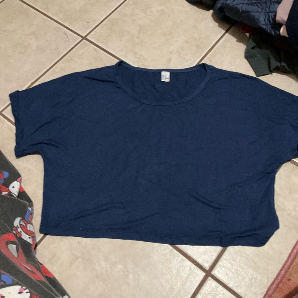 Casual Navy Blue Women's Top